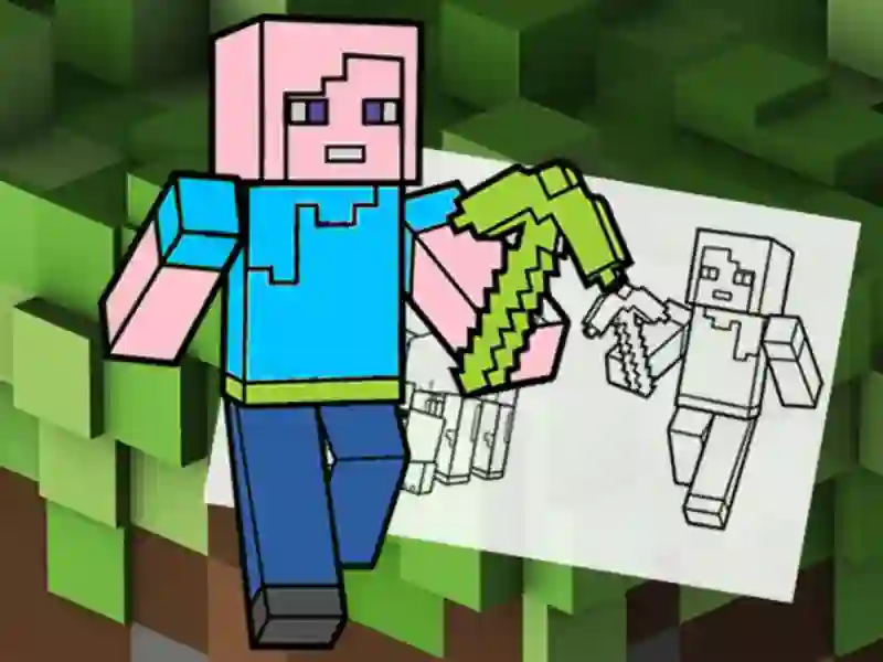 თამაში Minecraft Fun Coloring Book ონლაინ