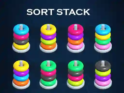 თამაში Sort Stack color Hoop Game ონლაინ