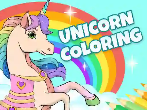 თამაში Unicorn Dress Up Coloring Book ონლაინ