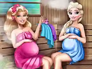 თამაში Cute Mommies Pregnant Sauna ონლაინ