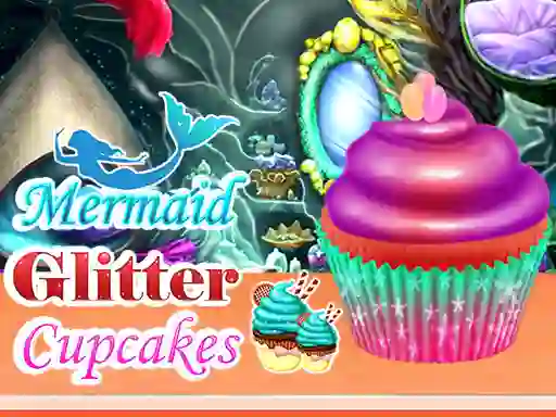 თამაში Mermaid Glitter Cupcakes ონლაინ