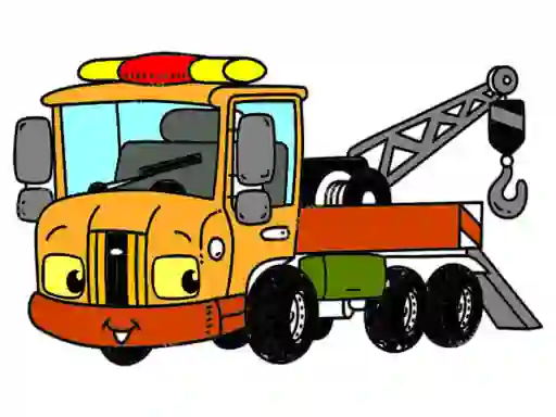 თამაში Tow Trucks Coloring ონლაინ