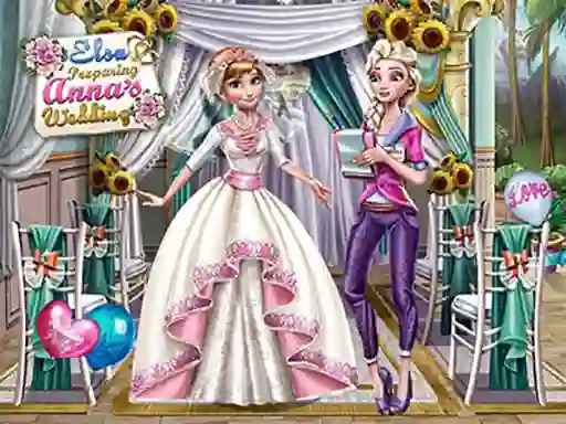 თამაში Elsa Preparing Anna's Wedding ონლაინ