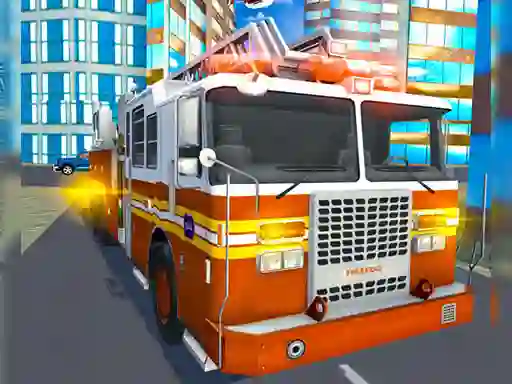 თამაში Fire City Truck Rescue Driving Simulator ონლაინ