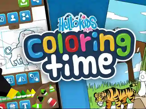თამაში Hello kids Coloring Time ონლაინ