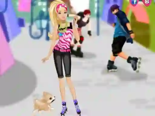 თამაში Barbie on roller skates ონლაინ