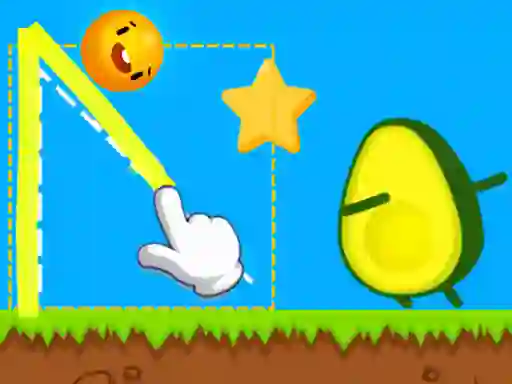 თამაში Where's My Avocado Draw Lines ონლაინ