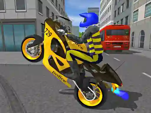 თამაში Police Motorbike Race Simulator ონლაინ