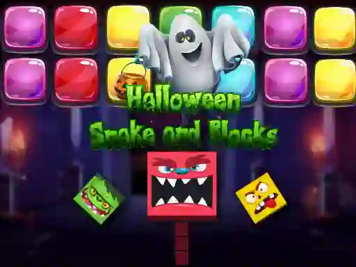 თამაში Halloween Snake and Blocks ონლაინ