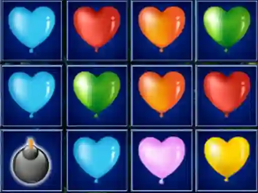თამაში Heart Balloons Block Collapse ონლაინ