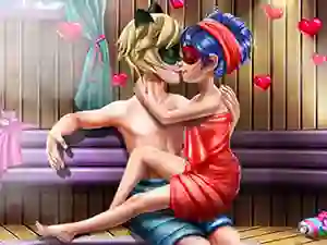 თამაში Dotted Girl Sauna Flirting ონლაინ
