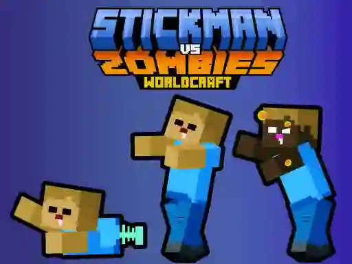 თამაში Stickman vs Zombies WorldCraft ონლაინ