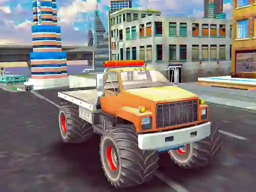 თამაში Monster Truck Stunts Free Jeep Racing ონლაინ