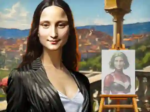თამაში Mona Lisa Fashion Experiments ონლაინ