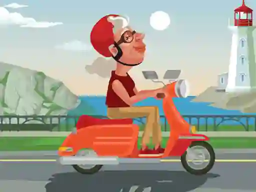 თამაში City Scooter Ride Coloring ონლაინ