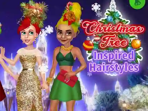 თამაში Christmas Tree Inspired Hairstyles ონლაინ