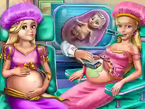თამაში Goldie Princesses Pregnant Check up ონლაინ