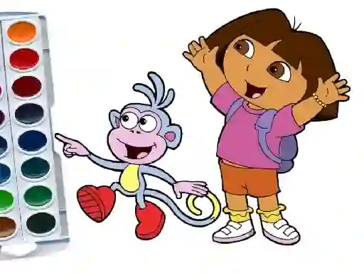 თამაში Dora The Explorer Coloring Book ონლაინ