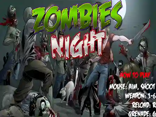 თამაში Zombies Night ონლაინ