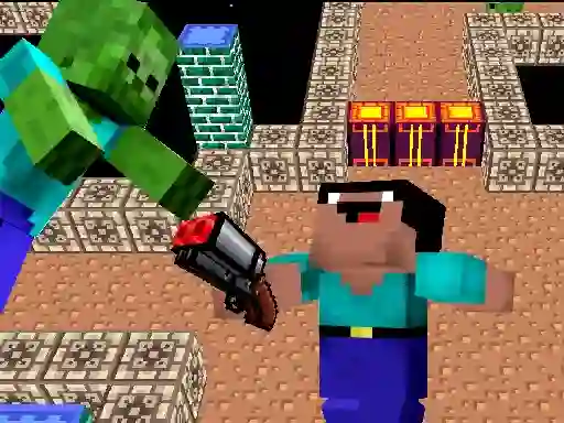 თამაში Space Adventure: Noobiks Battle vs Zombies ონლაინ