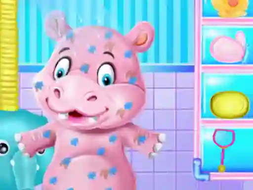 თამაში Baby Hippo Bath Time ონლაინ