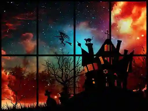 თამაში Sliding Halloween Party ონლაინ