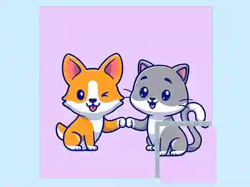 თამაში Cats and Dogs Puzzle ონლაინ