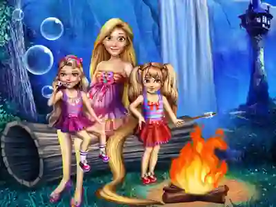 თამაში Gorgeous Twins Spring Camp ონლაინ