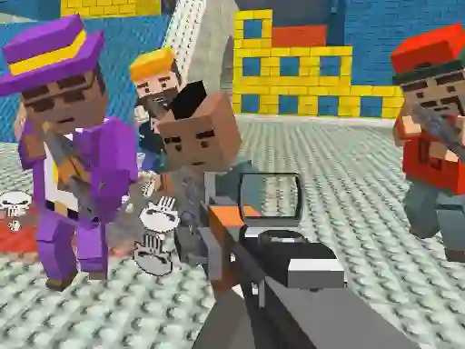 თამაში GunGame shooting warfare: blocky gangster ონლაინ