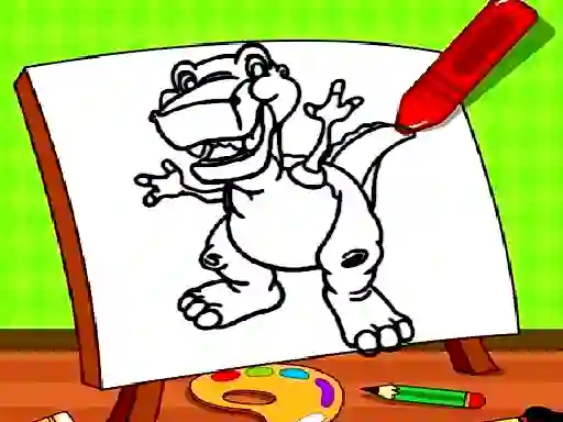 თამაში Easy Kids Coloring Dinosaur ონლაინ