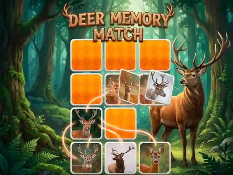 თამაში Deer Memory Match ონლაინ