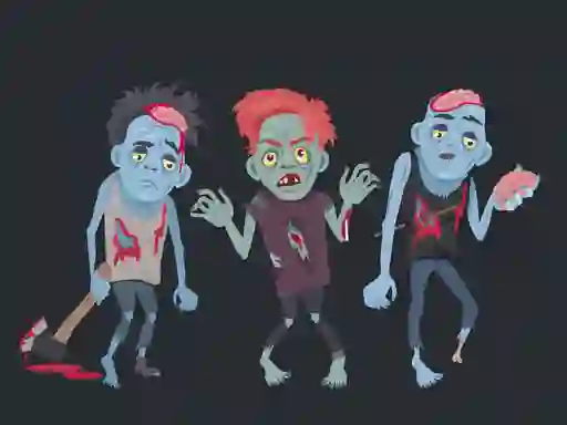 თამაში Zombies and Skeletons Coloring ონლაინ