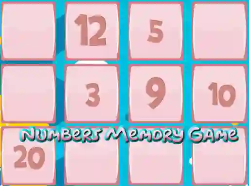 თამაში Memory Game With Numbers ონლაინ
