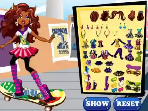 თამაში Clawdeen skates ონლაინ