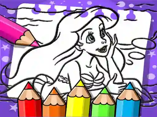 თამაში Ariel The Mermaid Coloring Book ონლაინ