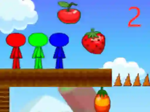 თამაში Stickman Bros In Fruit Island 2 ონლაინ