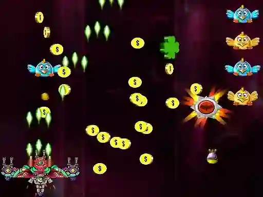 თამაში Space Attack Chicken Invaders ონლაინ
