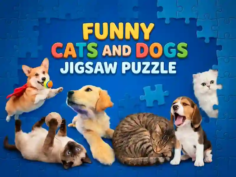 თამაში Funny Cats And Dogs Jigsaw Puzzle ონლაინ