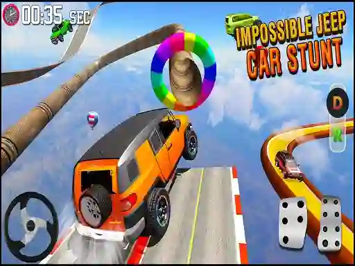 თამაში GT Jeep Impossible Mega Dangerous Track ონლაინ