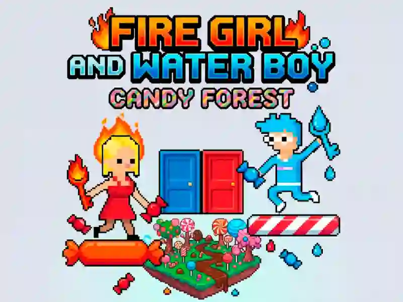 თამაში Fire Girl and Water Boy Candy Forest ონლაინ