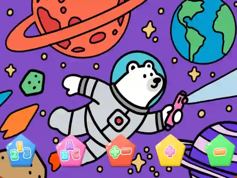 თამაში Color By Code Space Bear ონლაინ