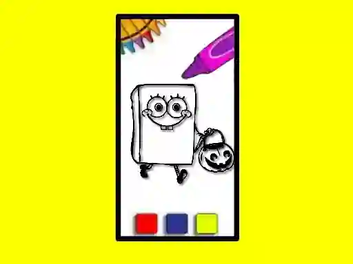 თამაში SpobgeBob Halloween Coloring Book ონლაინ