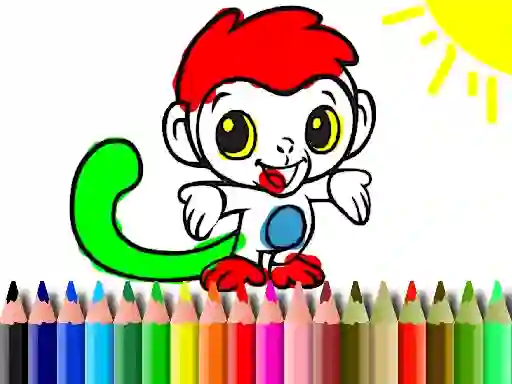 თამაში Back To School: Monkey Coloring ონლაინ