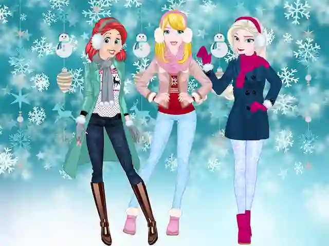 თამაში Princesses Winter Spree ონლაინ