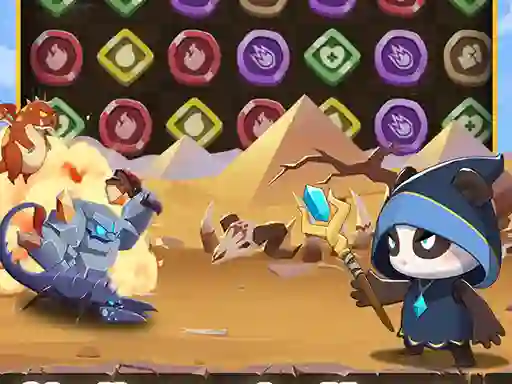 თამაში Legend of Panda Match 3 & Battle ონლაინ