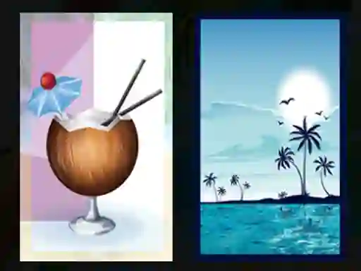 თამაში Beach Cocktails Memory ონლაინ