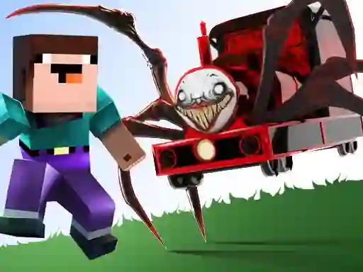 თამაში Noob vs Spider Train ონლაინ