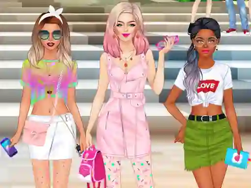 თამაში College Girls Team Fashion Makeover ონლაინ
