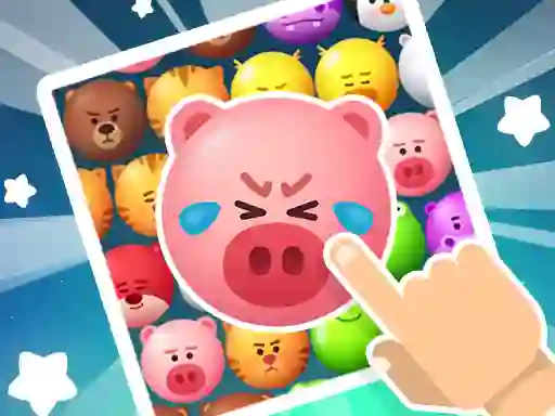თამაში Crazy Zoo Swipe Match 3 Puzzle ონლაინ