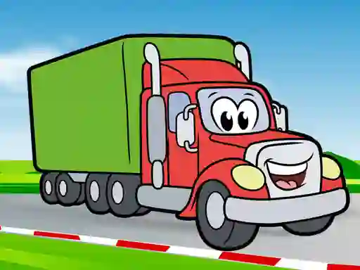 თამაში Happy Trucks Coloring ონლაინ